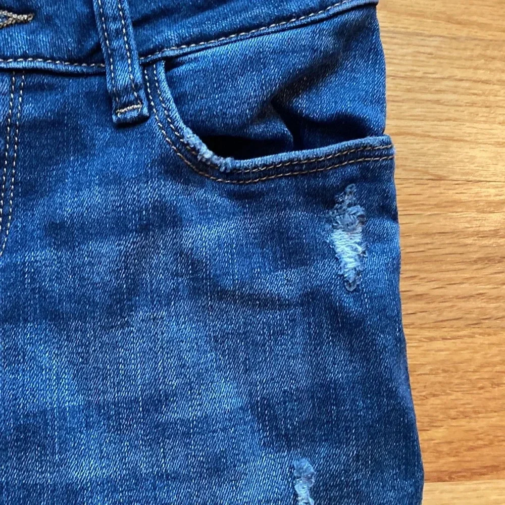 DL1961 Chloe Denim Jeans Preston Wash Raw Distressed Released Hem‎ Like New 10